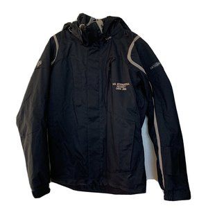 Descente Black Ski Jacket Vail Hickey China 2006 North American Ski‎ Passport M